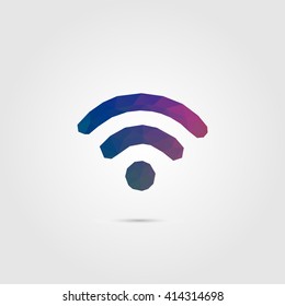 Wifi Icon, Vector, Polygon, Low Poly Design