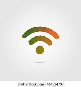 Wifi Icon, Vector, Polygon, Low Poly Design