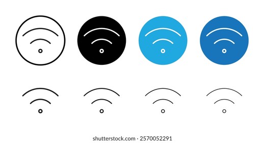 Wifi icon Vector set outline