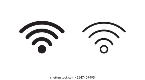 Ícone de Wifi vetor definido. sinal e símbolo. Ícone sem fio eps 10