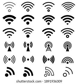 Wi-Fi icon vector set. wireless illustration sign collection. signal symbol.