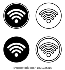 Wi-Fi icon vector set. wireless illustration sign collection. signal symbol.
