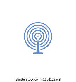 signo vectorial de icono wifi aislado para diseño gráfico y web. color de plantilla de símbolo WiFi editable en fondo blanco.
