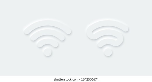 Signo vectorial de icono Wifi aislado en fondo blanco. Vector plano