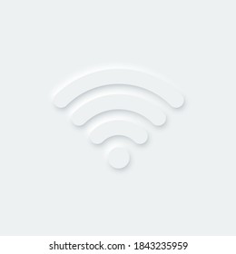 Signo vectorial de icono Wifi aislado en fondo blanco. Vector plano