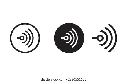 Wifi icon. Vector wi-fi signal black wireless icons set. on a white background.