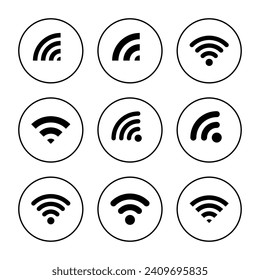 Wifi icon vector. signal sign and symbol. Wireless  icon