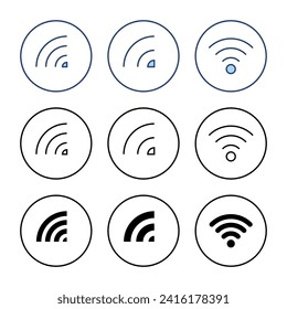 Wifi icon vector. signal sign and symbol. Wireless  icon