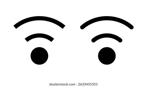 Ícone de Wifi vetor. sinal e símbolo. Ícone sem fio