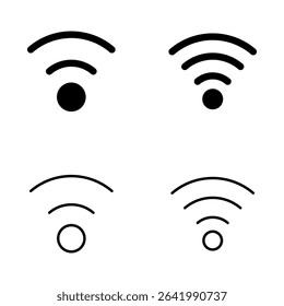 Wifi icon vector. signal sign and symbol. Wireless  icon