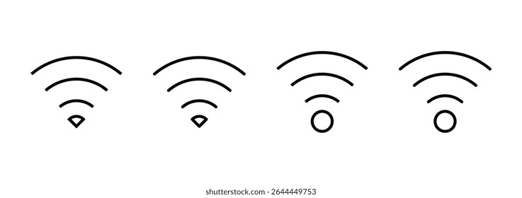 Ícone de Wifi vetor. sinal e símbolo. Ícone sem fio