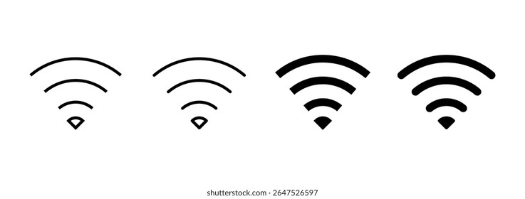 Ícone de Wifi vetor. sinal e símbolo. Ícone sem fio
