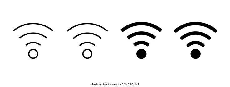 Ícone de Wifi vetor. sinal e símbolo. Ícone sem fio