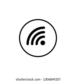 wifi icon vector. signal vector icon. Wireless and wifi icon or sign for remote internet access
