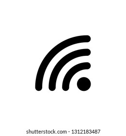 wifi icon vector. signal vector icon. Wireless and wifi icon or sign for remote internet access