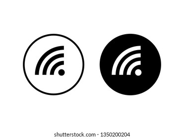 wifi icon vector. signal vector icon. Wireless and wifi icon or sign for remote internet access