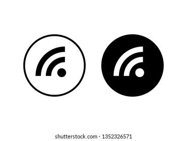 wifi icon vector. signal vector icon. Wireless and wifi icon or sign for remote internet access