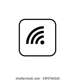 wifi icon vector. signal vector icon. Wireless and wifi icon or sign for remote internet access