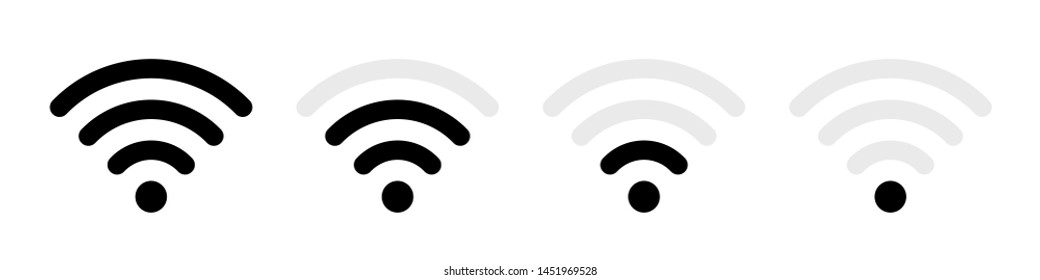 Wifi icon vector. Wifi signal icon, wireless symbol.