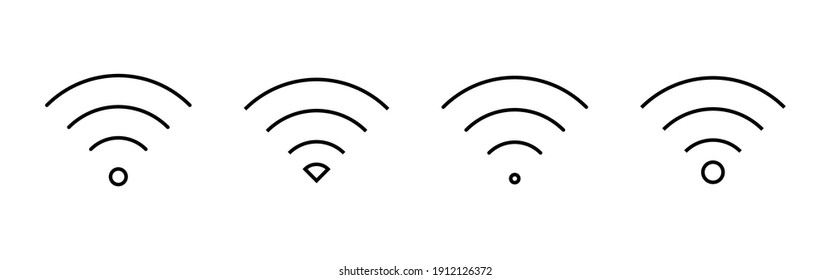 Wifi-Icon-Vektorgrafik. Signal-Vektorsymbol. Wireless-Symbol-Vektorgrafik