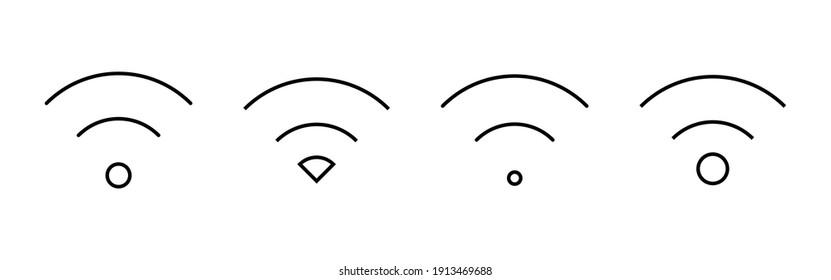 Wifi icon vector. signal vector icon. Wireless  icon vector