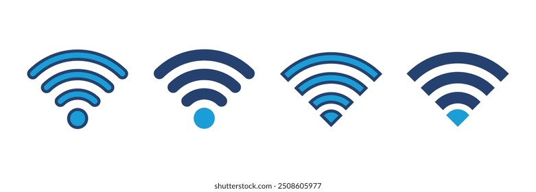 Wifi icon vector. signal vector icon. Wireless  icon vector