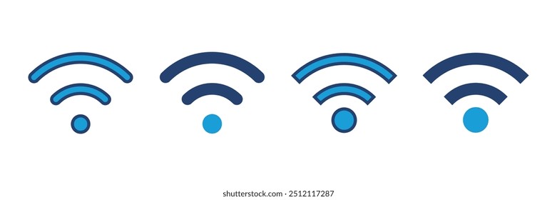ícone Wifi vetor. ícone do vetor de sinal. Vetor de ícone sem fio