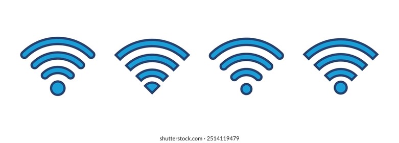 Wifi icon vector. signal vector icon. Wireless  icon vector