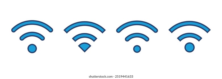 Wifi icon vector. signal vector icon. Wireless  icon vector