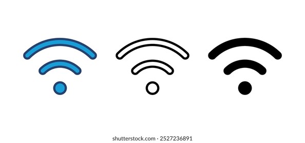 ícone Wifi vetor. ícone do vetor de sinal. Vetor de ícone sem fio