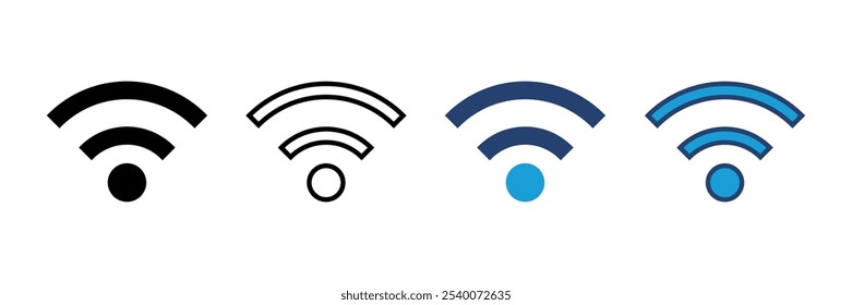 ícone Wifi vetor. ícone do vetor de sinal. Vetor de ícone sem fio