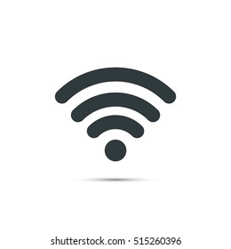 Wifi icon vector, wifi simple connect symbol isolated on white background.