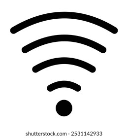 ícone wi-fi. Símbolo de conexão de rede Wi-Fi para aplicativo,   ícone linear de rede wi-fi. sinal e símbolo. Símbolos de sinal Wi-Fi e uma conexão de internet. ilustração vetorial, 10 eps.