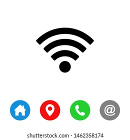 WIFI Icon Vector. symbol for web site Computer and mobile vector.