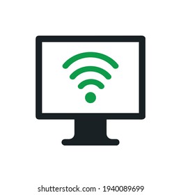  Wifi-Symbol, Vektorgrafik in trendigem, flachem Stil einzeln