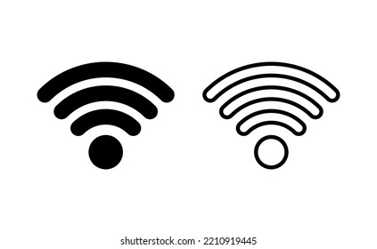 Wifi-Icon-Vektorgrafik für Web- und Mobile-App. Signalzeichen und -zeichen. Wireless-Symbol