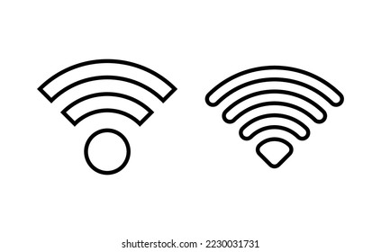 Wifi icon vector for web and mobile app. signal sign and symbol. Wireless  icon