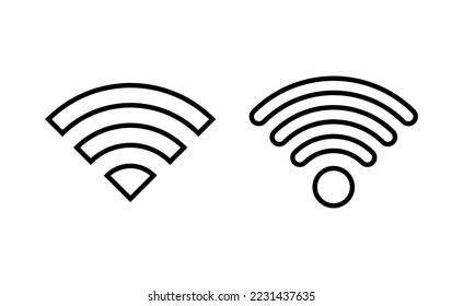 Wifi-Icon-Vektorgrafik für Web- und Mobile-App. Signalzeichen und -zeichen. Wireless-Symbol