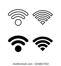 Wifi icon vector for web and mobile app. signal sign and symbol. Wireless  icon