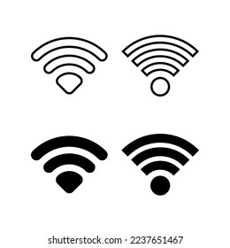 Wifi icon vector for web and mobile app. signal sign and symbol. Wireless  icon