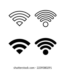 Wifi icon vector for web and mobile app. signal sign and symbol. Wireless  icon
