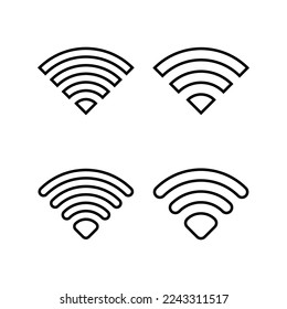 Wifi icon vector for web and mobile app. signal sign and symbol. Wireless  icon