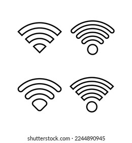 Wifi icon vector for web and mobile app. signal sign and symbol. Wireless  icon