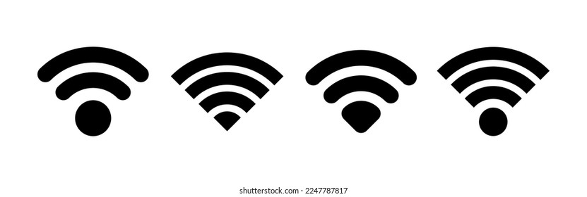 Vector de icono Wifi para web y aplicación móvil. señal y símbolo. Icono inalámbrico