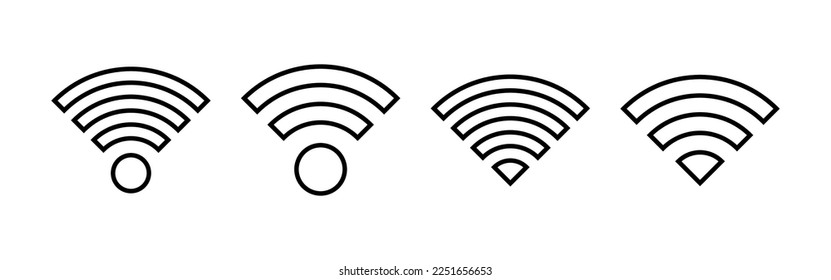Wifi icon vector for web and mobile app. signal sign and symbol. Wireless  icon