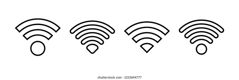 Wifi icon vector for web and mobile app. signal sign and symbol. Wireless  icon