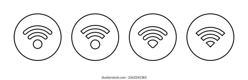 Vector de icono Wifi para web y aplicación móvil. señal y símbolo. Icono inalámbrico