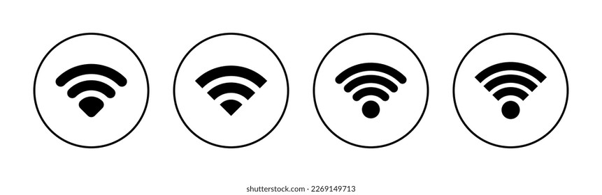 Vector de icono Wifi para web y aplicación móvil. señal y símbolo. Icono inalámbrico