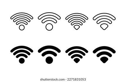 Wifi icon vector for web and mobile app. signal sign and symbol. Wireless  icon