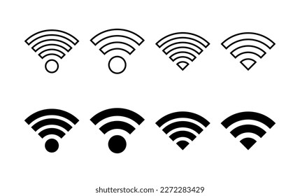 Wifi icon vector for web and mobile app. signal sign and symbol. Wireless  icon